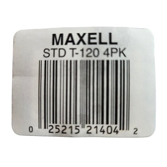 Maxell 4 PACK T-120 6 Hour Blank VHS Video Cassette Tapes - Picture 4 of 4